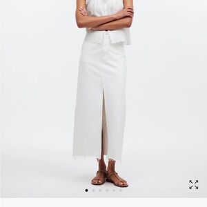 Madewell White Midi Skirt
